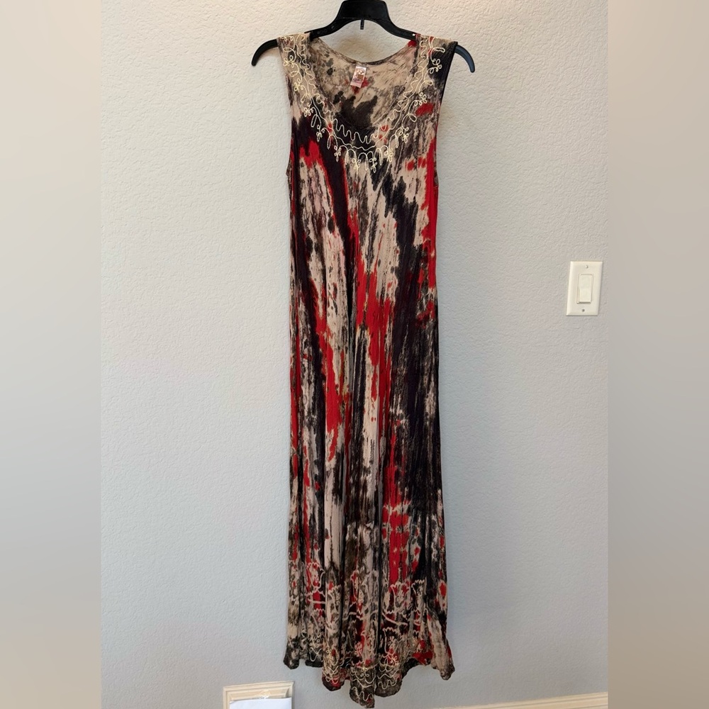India Boutique Artistic Red and Black dress